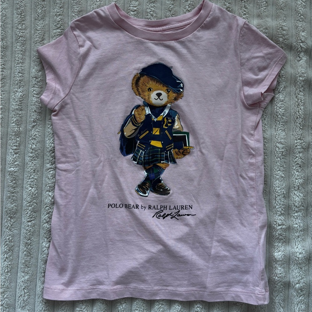 Pink Ralph Lauren Bear tee (kids size)